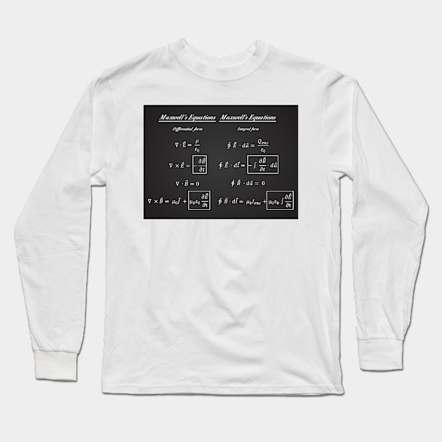 Maxwell's Equations Long Sleeve T-Shirt by ScienceCorner